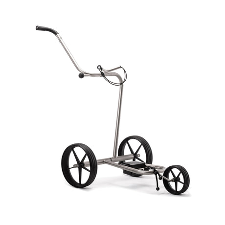 TiCad Tango Classic Titan Elektrotrolley mit Titan Rädern Golftrolley Elektrisch TiCad Golf   