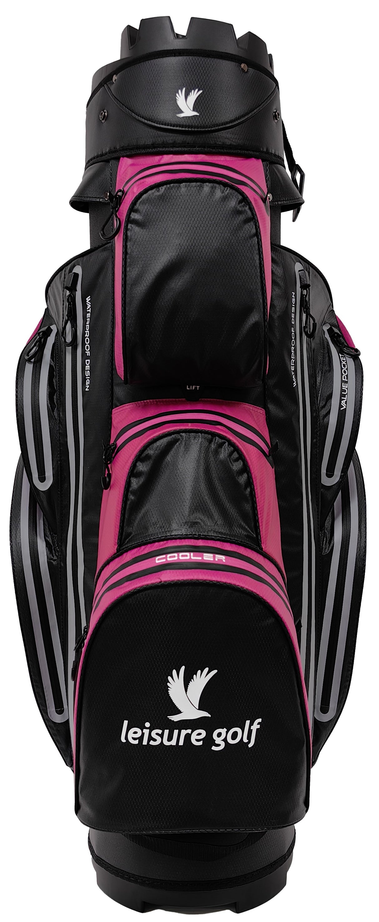 Leisure Golf Watersafe Organizer Cartbag Schwarz/Pink  Leisure Golf   