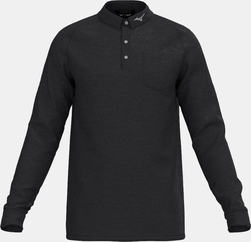 Mizuno Melange L/S Polo  Mizuno Golf Schwarz S 