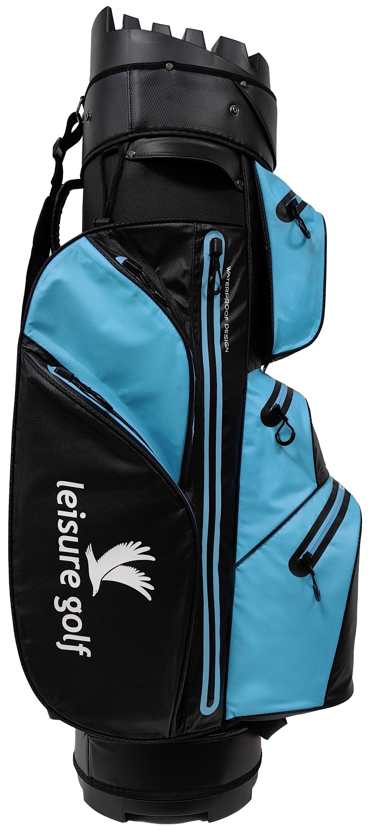 Leisure Golf Watersafe Organizer Cartbag Schwarz/Hellblau  Leisure Golf   