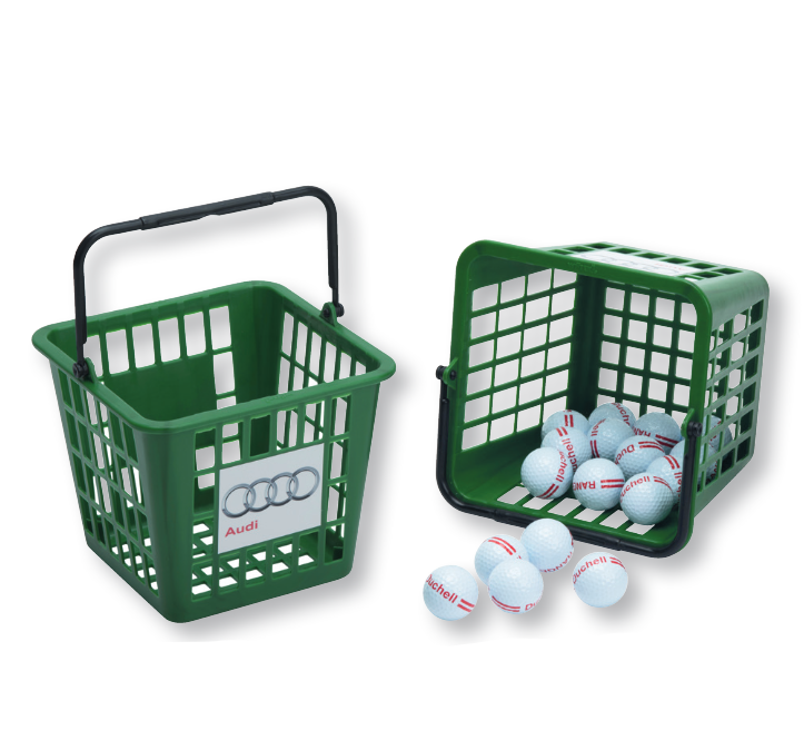 QUADRATISCHER PLASTIK BALLKORB  Golftech   