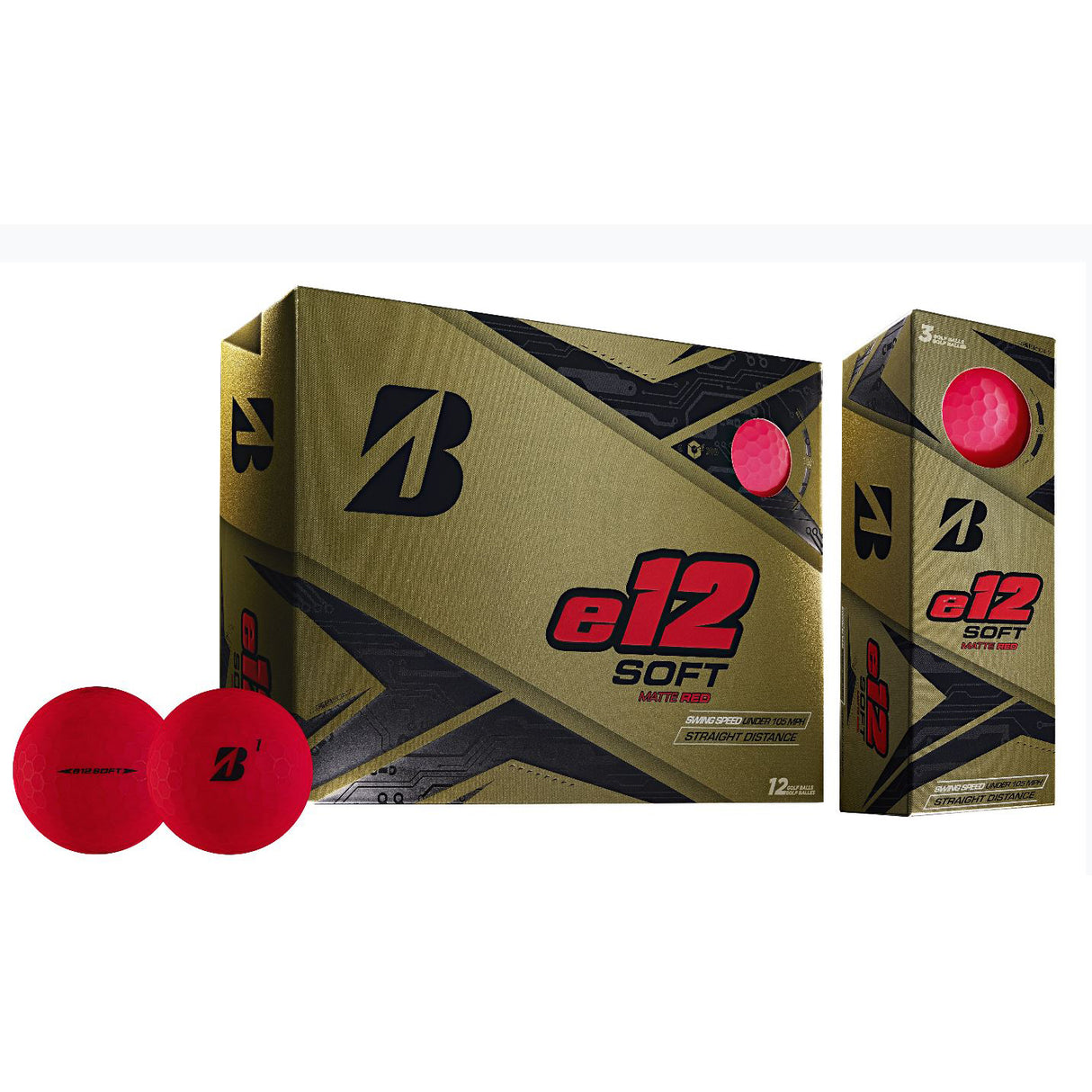 Bridgestone e12 Soft Golfball rot bedruckbar  Bridgestone Golf   