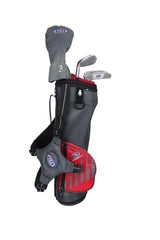 U.S. Kids 2020 Ultralight 39 3 Schläger Carry Bag Set  US Kids Golf Grau/Rot Rechts 