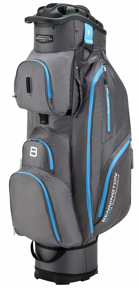 Bennington Golf QO 14 WaterResistant Cartbag  Bennington Golf Canon Grey/Cobalt  