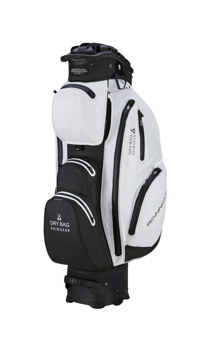 Bennington QO14 Waterresistant Cartbag  Bennington Golf White/Black  