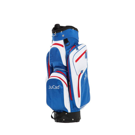 Jucad Bag Junior Golfbag Jucad Golf blau-weiss-rot Brush Script weiss