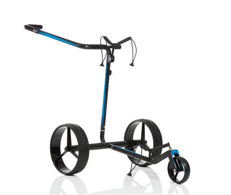 Jucad Carbon Travel 2.0 Elektro- Golftrolley Golftrolley Elektrisch Jucad Golf schwarz-blau blau blau