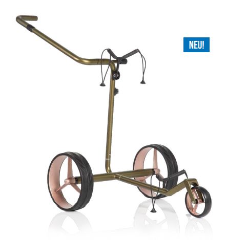 JuCad Carbon Travel Verde Rosé 2.0 Elektrotrolley Golftrolley Elektrisch Jucad Golf   