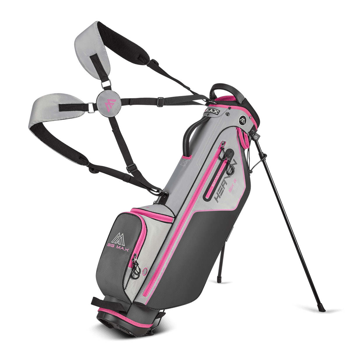 Heaven SIX G Standbag Big Max Charcoal-Silver-Fuchsia