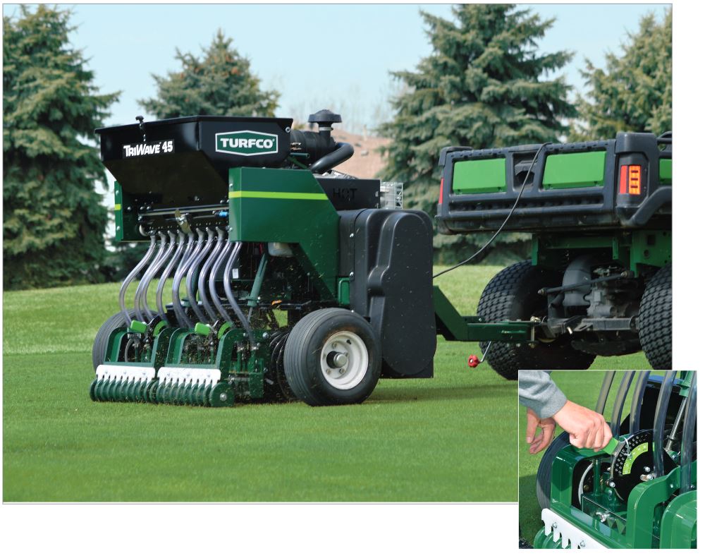 TURFCO TRIWAVE 45“ OVERSEEDER  Golftech   