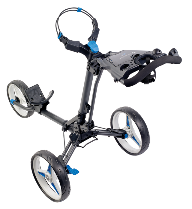 Motocaddy P1 Push Cart Trolley  Motocaddy Golf Graphitgrau/Blau  