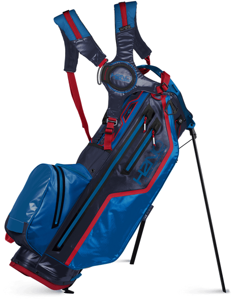 Sun Mountain H2NO Lite Waterproof Carrybag  Sun Mountain Golf Navy/Cobalt/Bright Red  