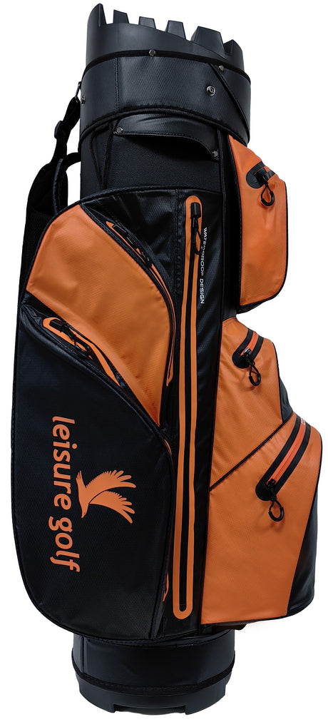 Leisure Golf Watersafe Organizer Cartbag Schwarz/Orange Golfbag Leisure Golf   