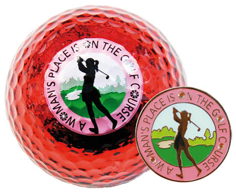 Navika Geschenkset Golfball und Marker "Womans Place"  around-golf   