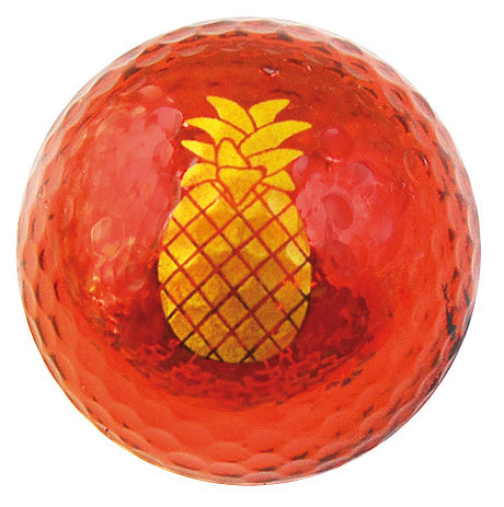 Metallic Bling 3er Pack Golfbälle "Ananas rot"  around-golf   
