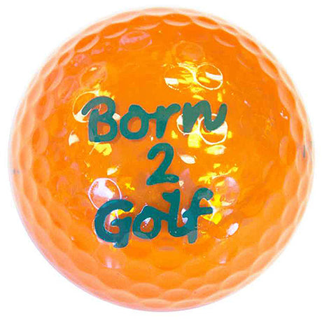 Metallic Bling 3er Pack Golfbälle "Born2Golf orange"  around-golf   