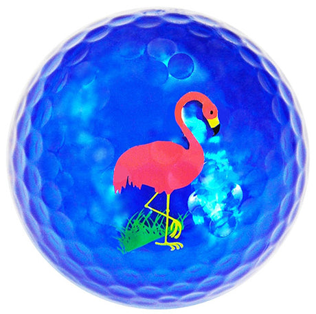 Metallic Bling 3er Pack Golfbälle "Flamingo türkis"  around-golf   