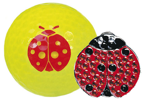 Navika Geschenkset Golfball und Marker "Ladybug"  around-golf   